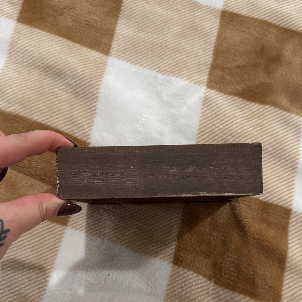 Rustic Brown Wooden Block - Picture 2 of 2